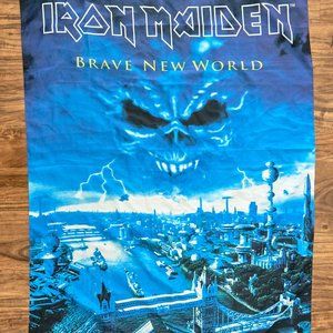 Vintage 2000 Iron Maiden Brave New World Cloth Poster Flag Banner, 42x30 in